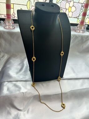Gorgeous Gold Filled Station Link Necklace